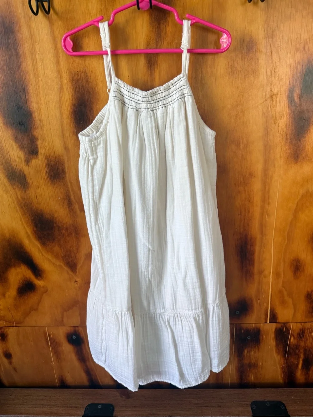 Old Navy Cream Gauze Spaghetti Strap Sundress